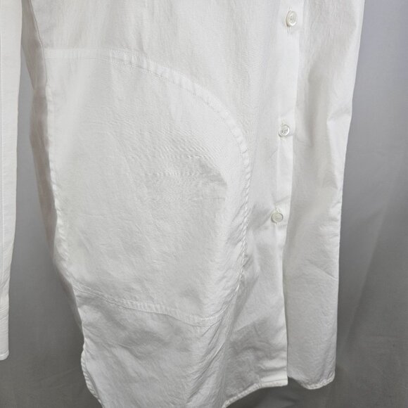 MaxMara Weekend Shirt Tunic Size 8 Long Sleeve Button-Down White - Picture 5 of 12